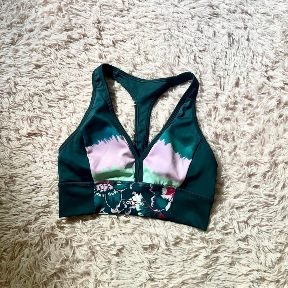 Adidas Farm Rio Athletic Fitness Racerback Sports Bra Womens S Athleisure Yoga